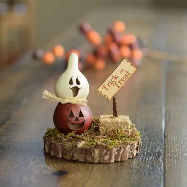 Casper Jack Trick or Treat Gourd Scene