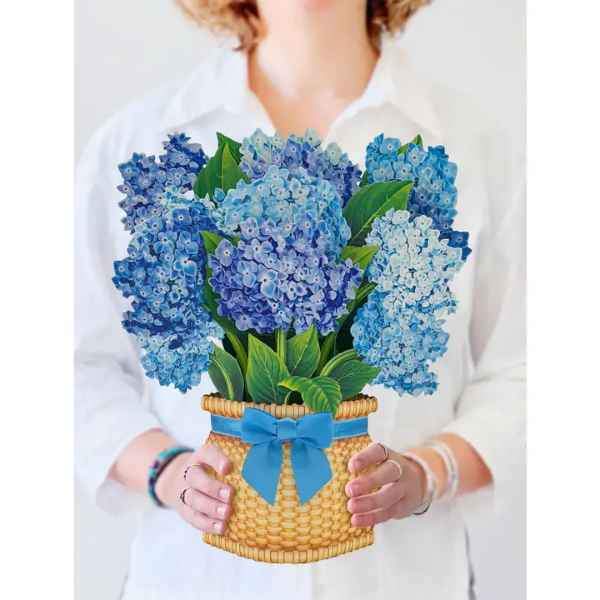 Nantucket Hydrangea Bouquet Pop Up Card