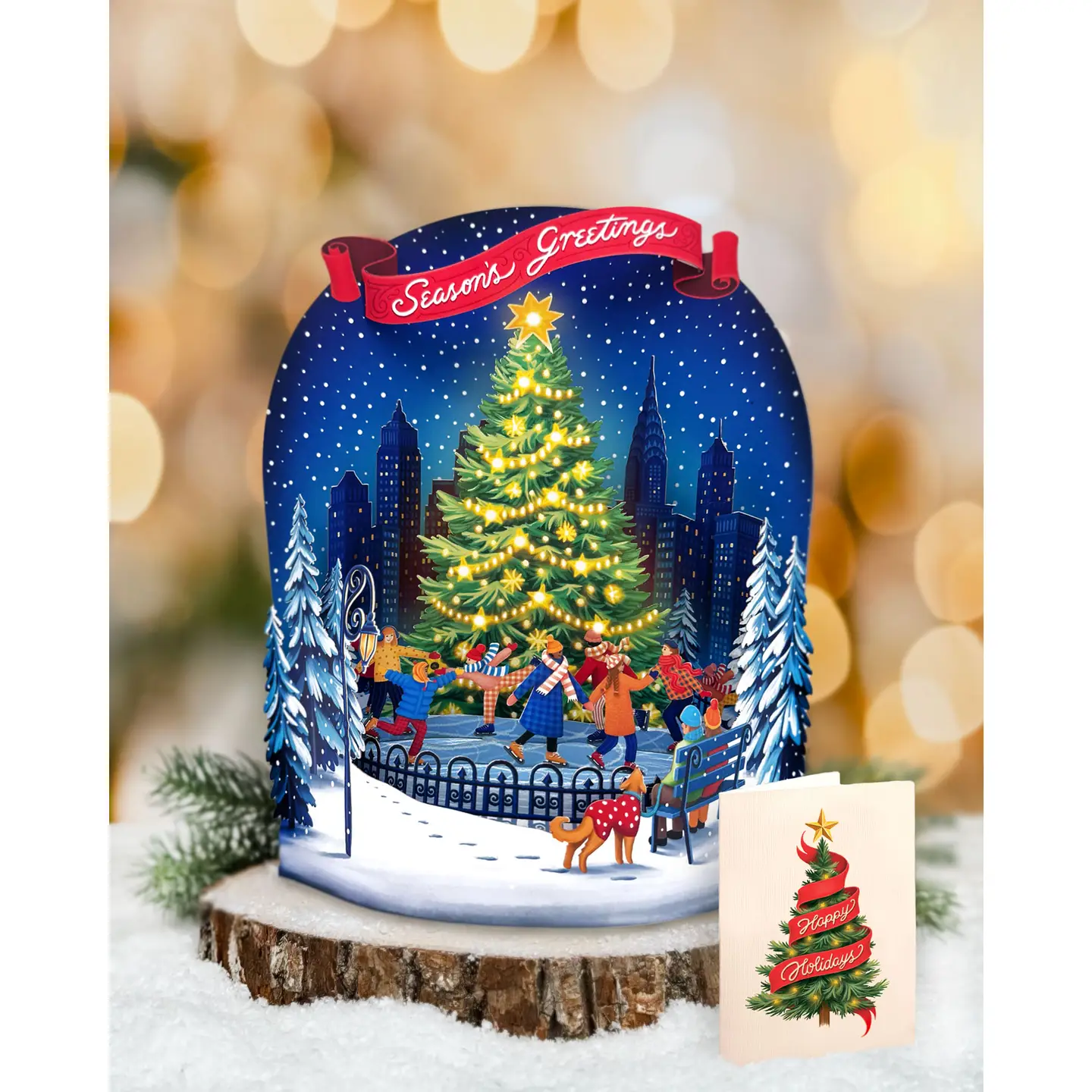 Christmas Skating Pop Up Card