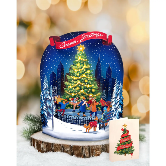 Christmas Skating Pop Up Card