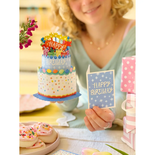 Mini Confetti Birthday Cake Pop Up Card