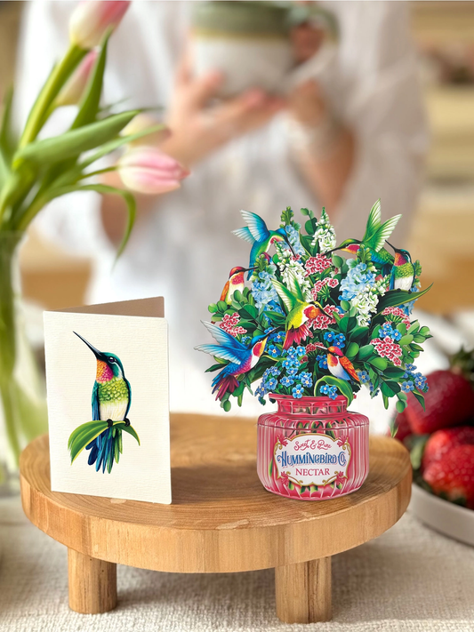 Mini Hummingbird Oasis Pop Up Card