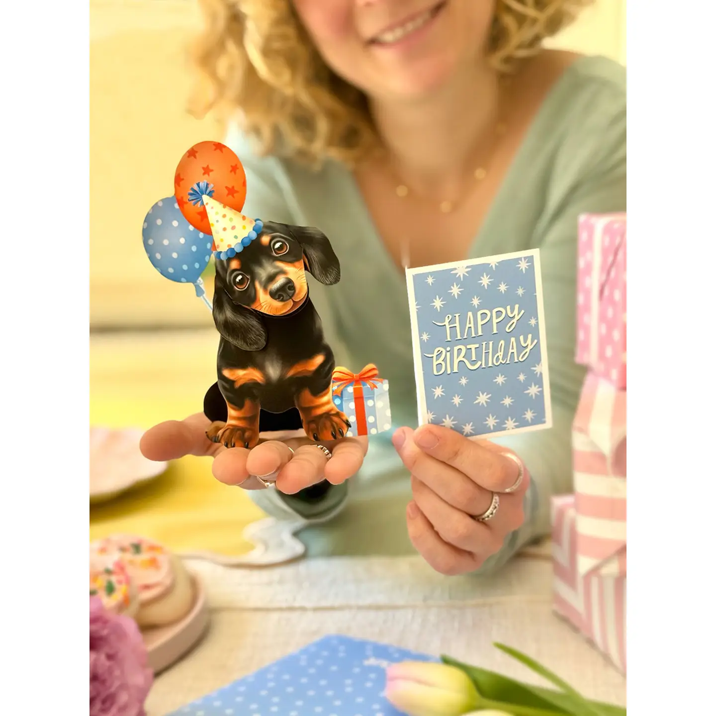 Mini Birthday Puppy Pop Up Card