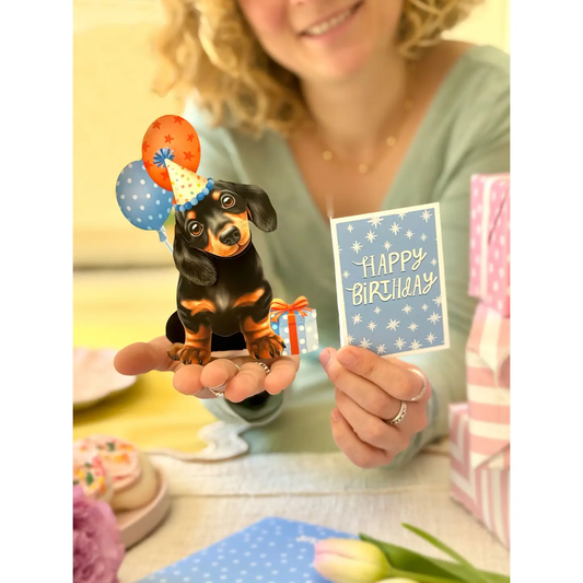 Mini Birthday Puppy Pop Up Card