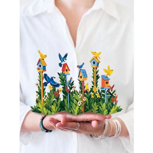 Mini Birdhouse Garden Pop Up Card