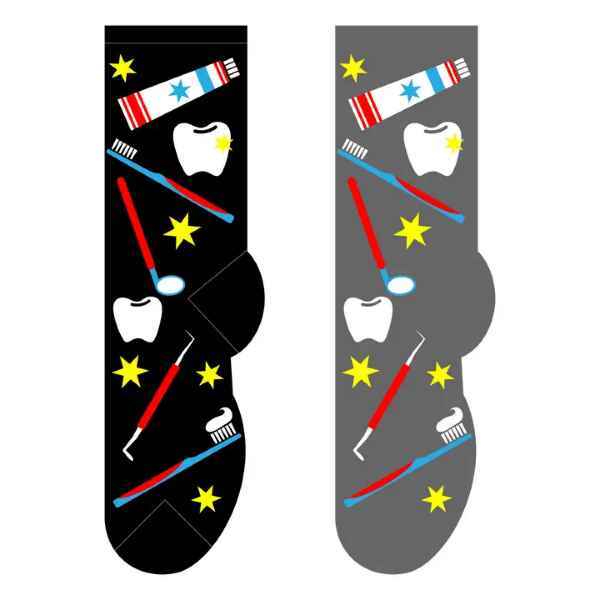BLACK DENTIST MENS SOCKS