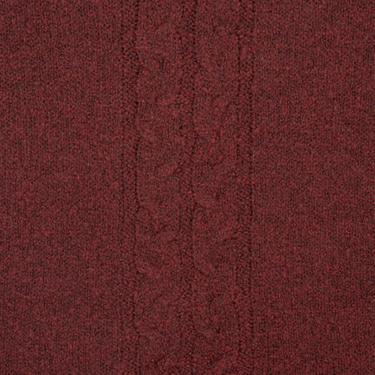 BURGUNDY CABLE PONCHO