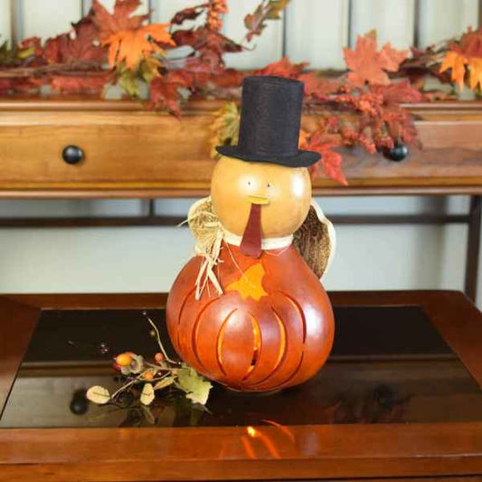 THEODORE LARGE LIT TURKEY GOURD