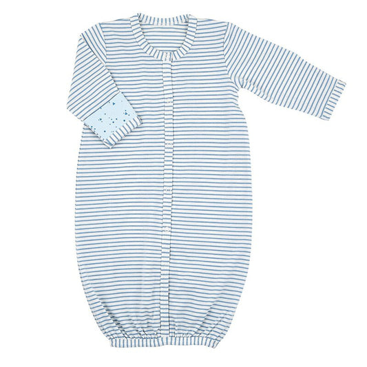 Blue Geo Stripe Gown Newborn
