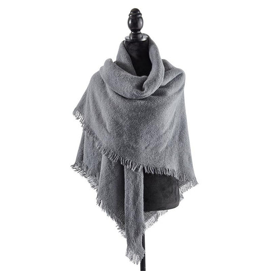 GREY WRAPPED IN LOVE BLANKET SCARF