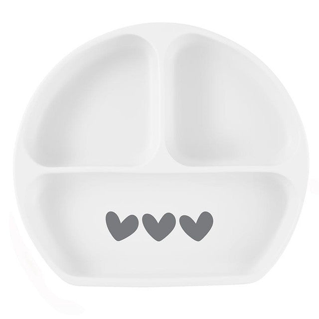 HEARTS SILICONE BABY PLATE