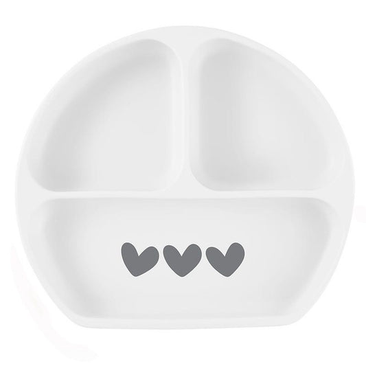 HEARTS SILICONE BABY PLATE