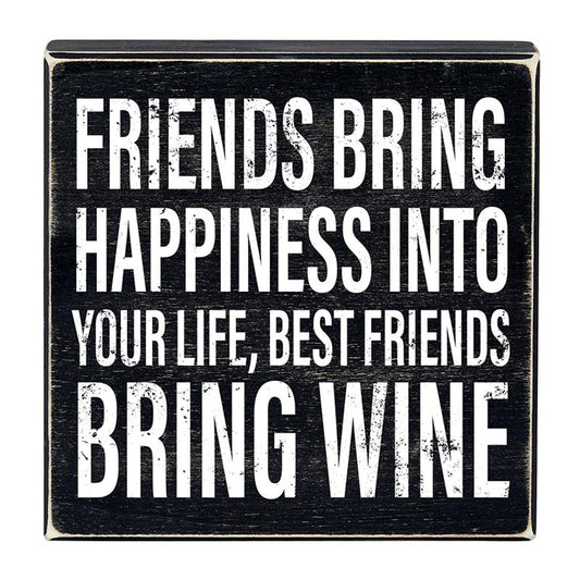DRINK WINE BLOCK SIGN