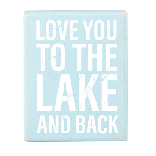 LAKE AND BACK BOX SIGN