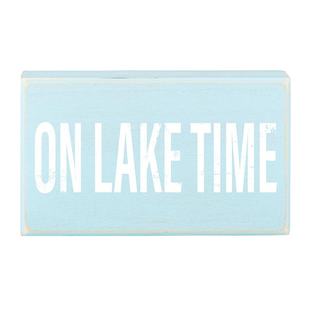 ON LAKE TIME BOX SIGN