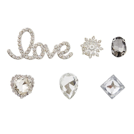 Set of 6 Glam Shoe Carhms