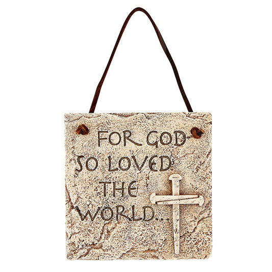 God So Loved the World Plaque