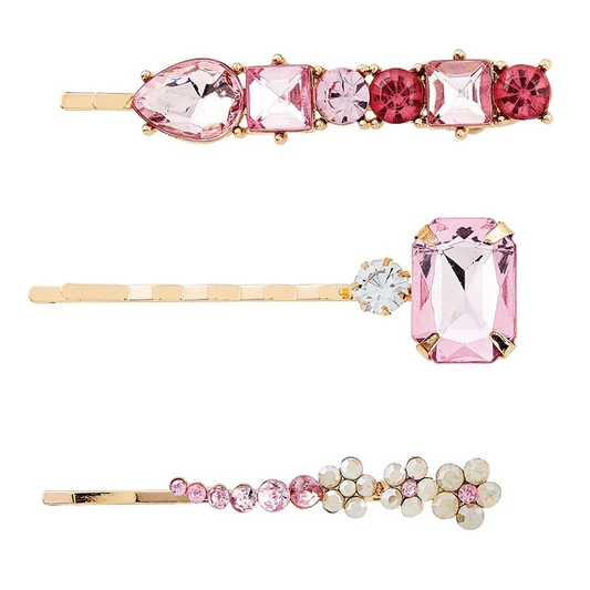 Rose Crystal Hair Pin Set
