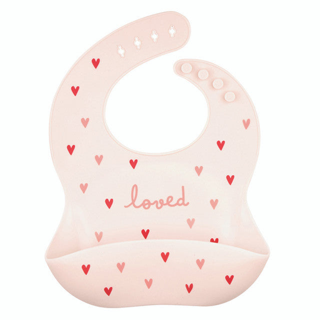 HEARTS SILICONE BIB