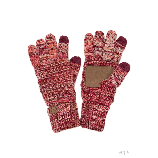 Cran/Rust 4 Tone Touch Screen Gloves