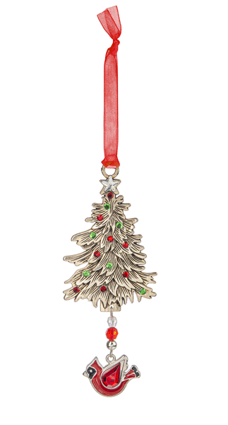 Christmas Tree With Cardinal Ornament