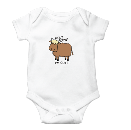 HIGHLAND COW DIAPER SHIRT
