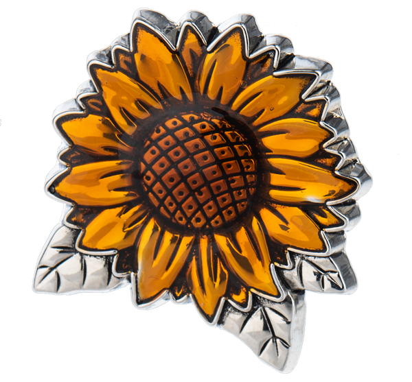 Sunflower Good Luck Pin