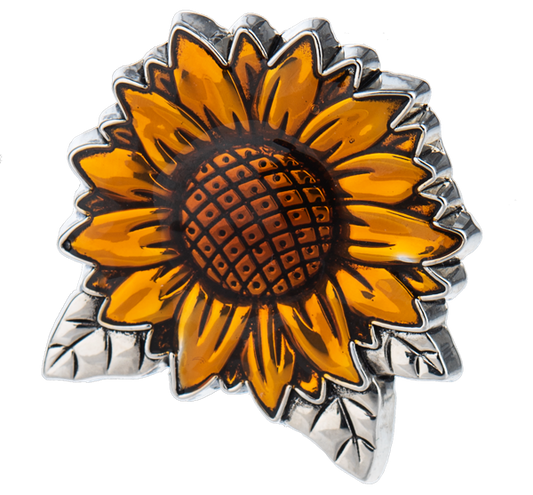 Sunflower Good Luck Pin