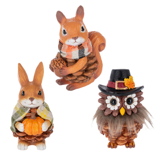Fall Pinecone Friends Asst