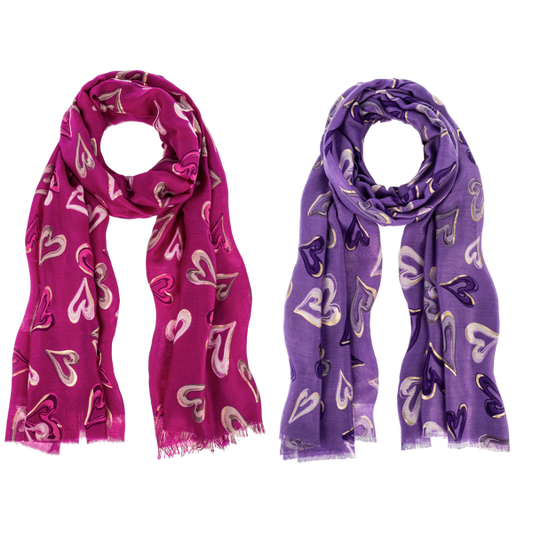 Metalic Heart Scarf