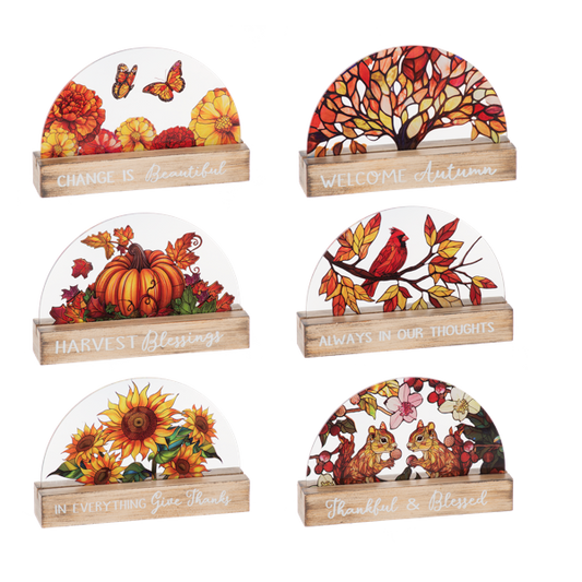 Colors of Fall Block Talk Sign