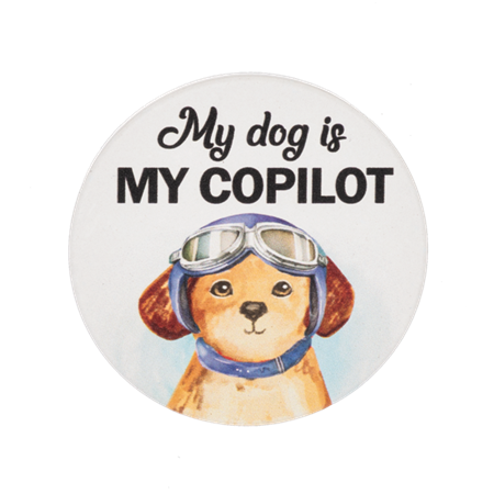 DOG IS MY CO-PILOT CAR COASTER