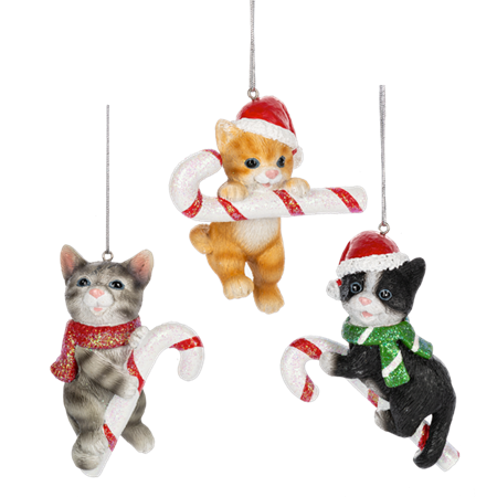 CANDY CAT ORNAMENT