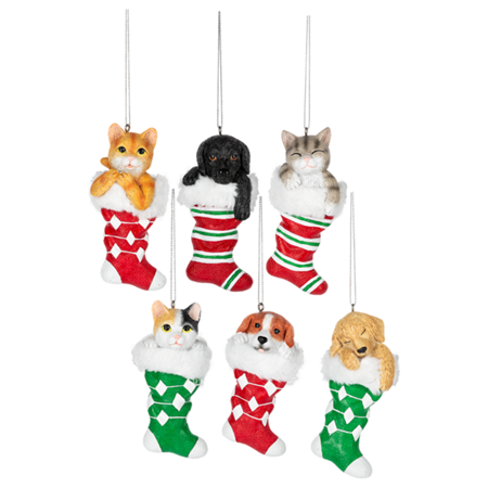 Pet in Stocking Ornament