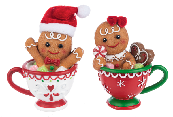Gingerbread in Teacup Figurine