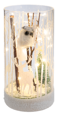 Lg Owl Christmas Light Up Decor