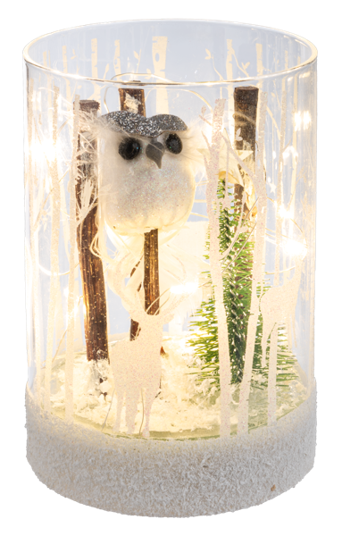 Owl Christmas Light Up Decor
