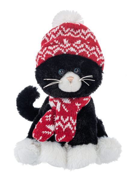 7" Kibbles Holiday Kitten Black