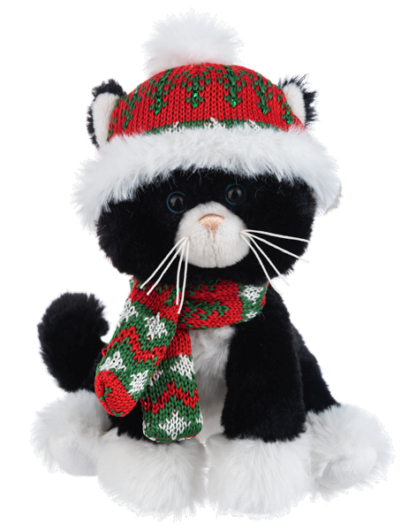 6" Winter Wishes Kitten black