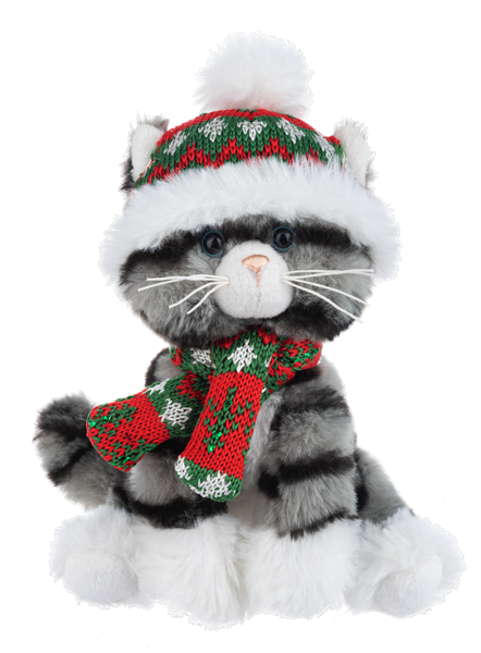 6" Winter Wishes Kitten Grey