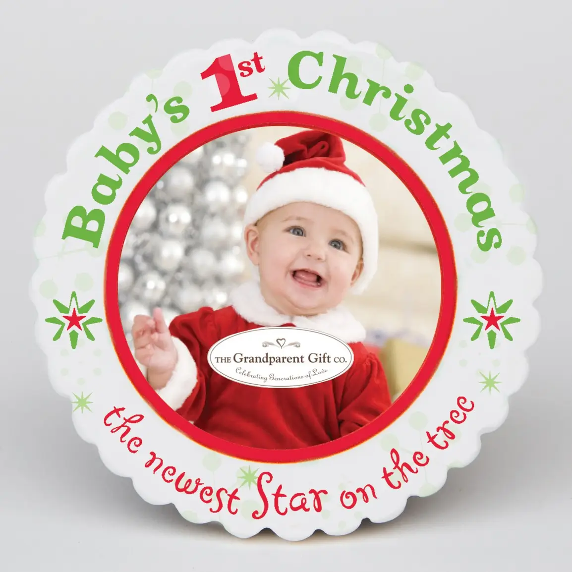 Babys First Christmas Photo Ornament