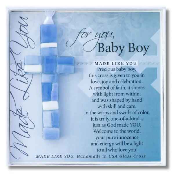 Baby Boyl Mosaic Cross