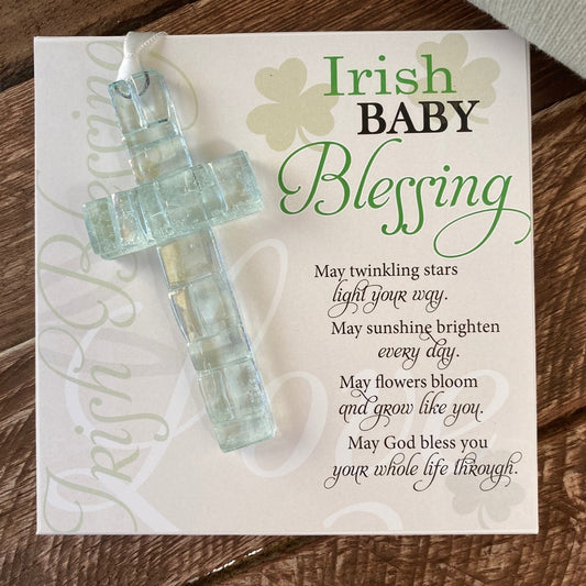 Irish Baby Blessing Cross