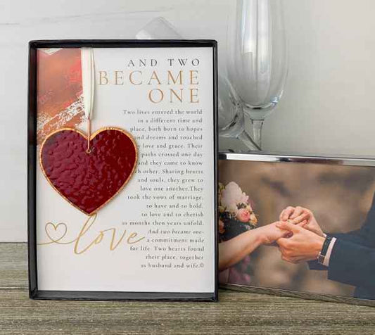 Two Became One Glass Heart