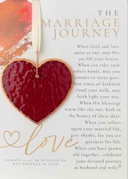 Marriage Journey Glass Heart