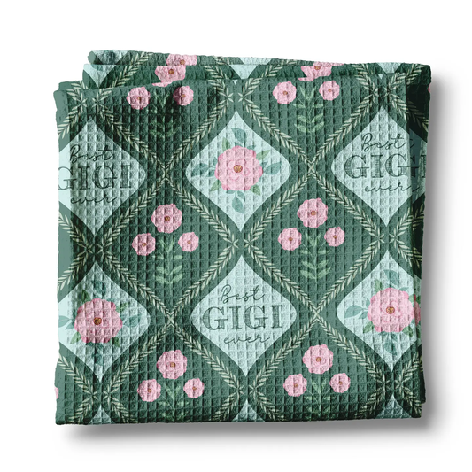 Gigi Green Waffle Towel