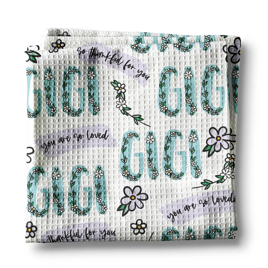Gigi Word Waffle Towel