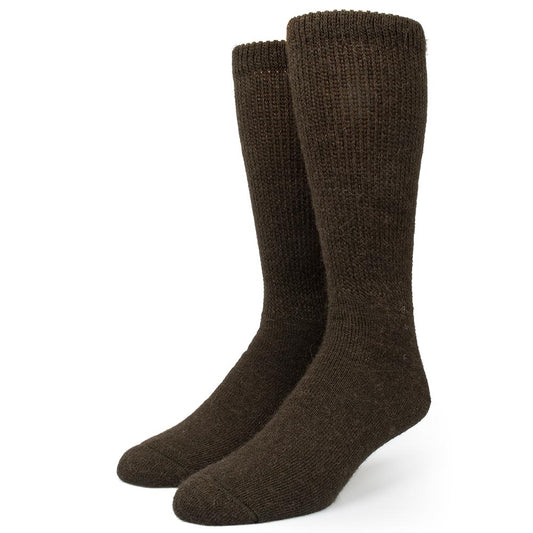 Mens Brown Loose Top Alpaca Socks