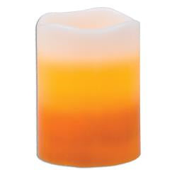 4"Candy Corn Pillar