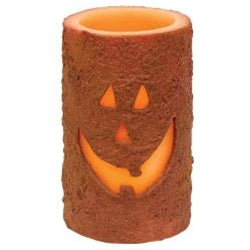 6" Jack O Lantern Timer Pillar